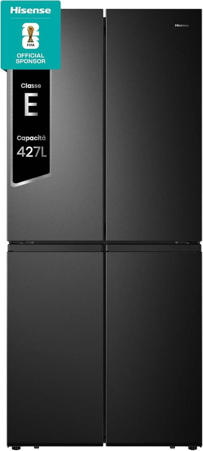 Hisense MQ79452FE 79cm Freestanding 4-Door American Fridge in Black