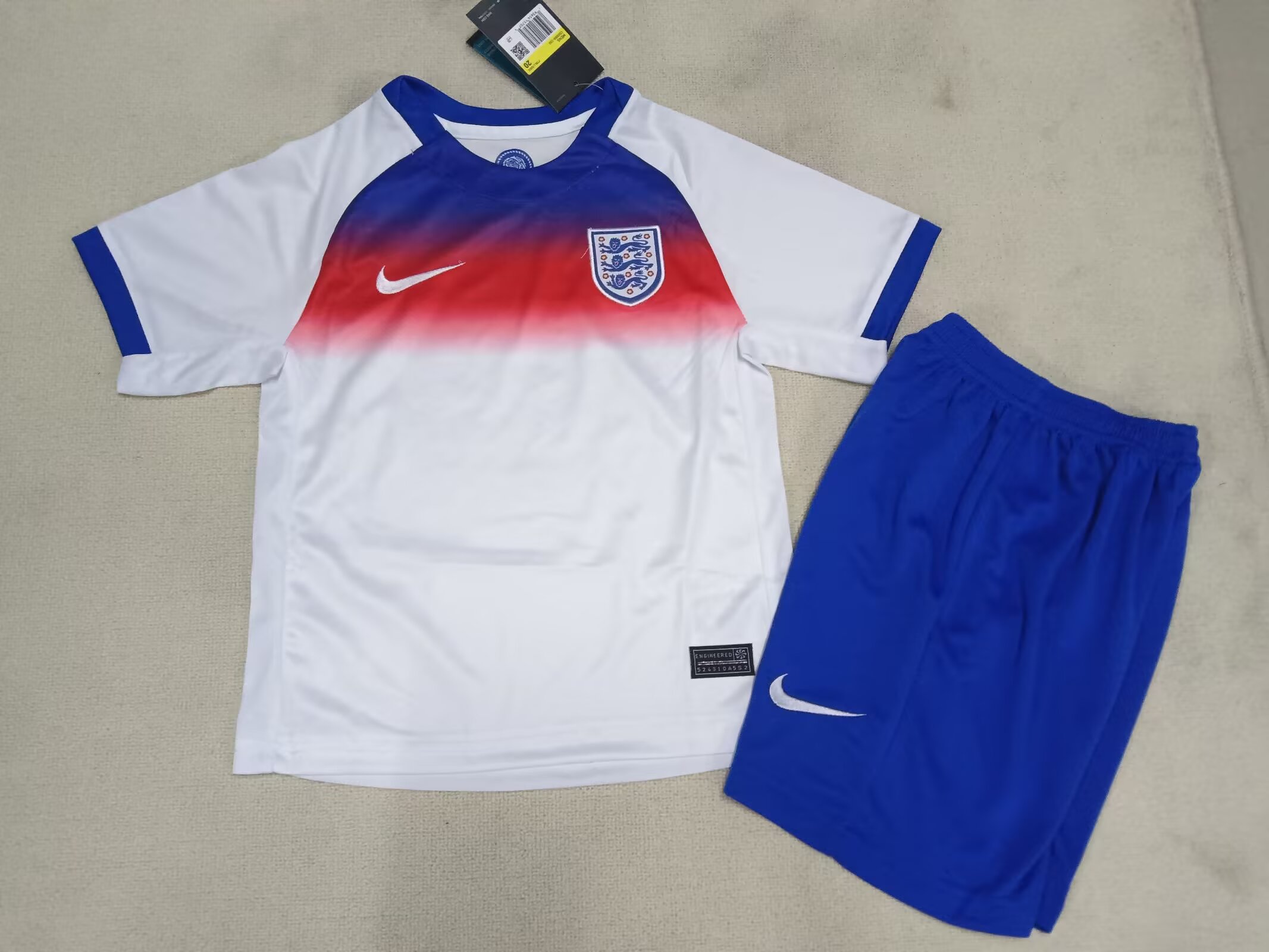2025 Kids Size England Home Football Jersey 1:1 Thai Quality