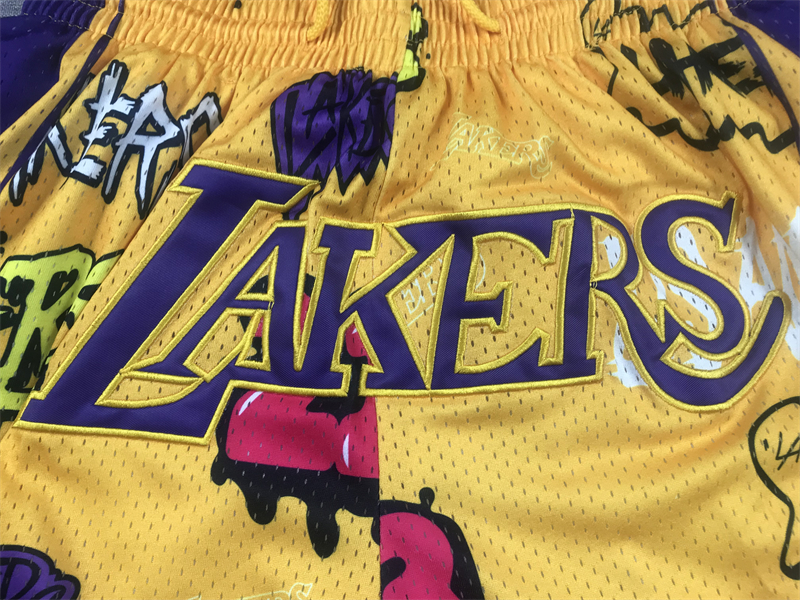 Pocket Pants Lakers Graffiti Yellow