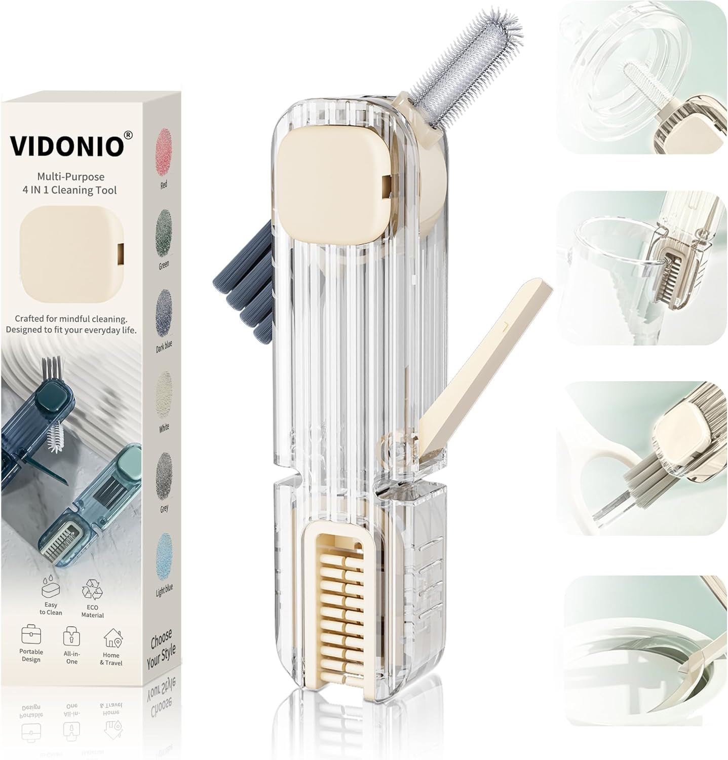 3 in 1 Cup Lid Gap Cleaning Brush Set