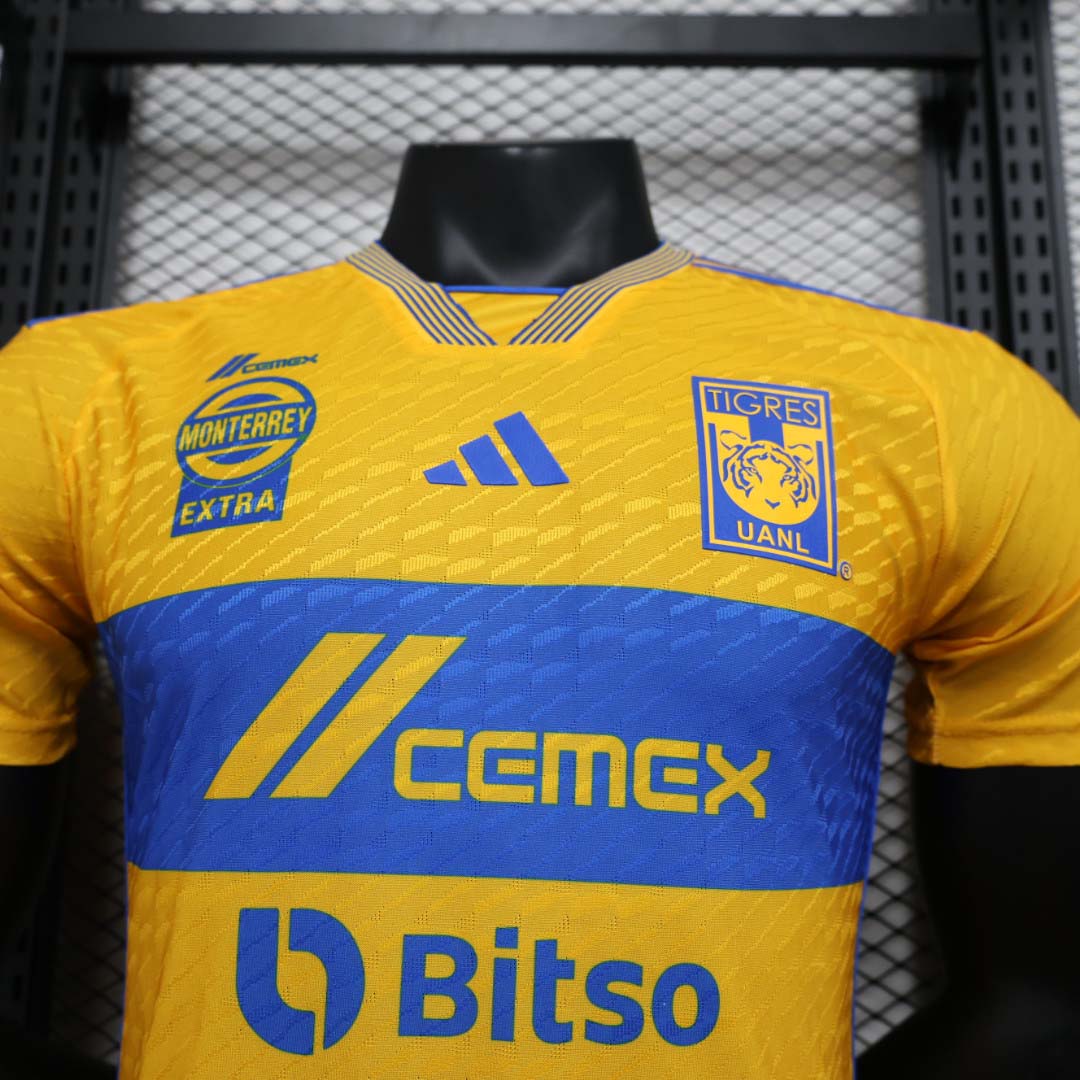 2023/2024 Player Version Tigres Home Football Shirt 1:1 Thai Quality