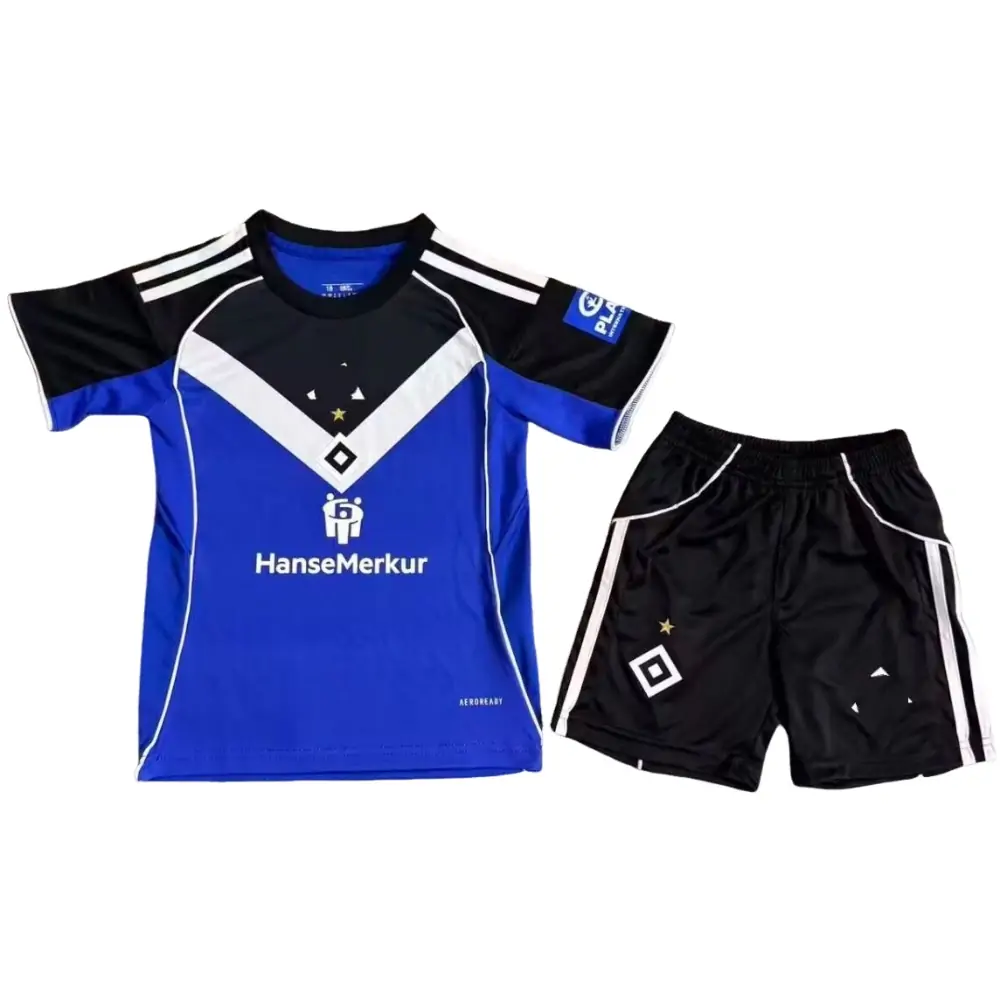 2025-26 Hamburger SV Away Kit - Short Sleeve Children's suit Fans Edition