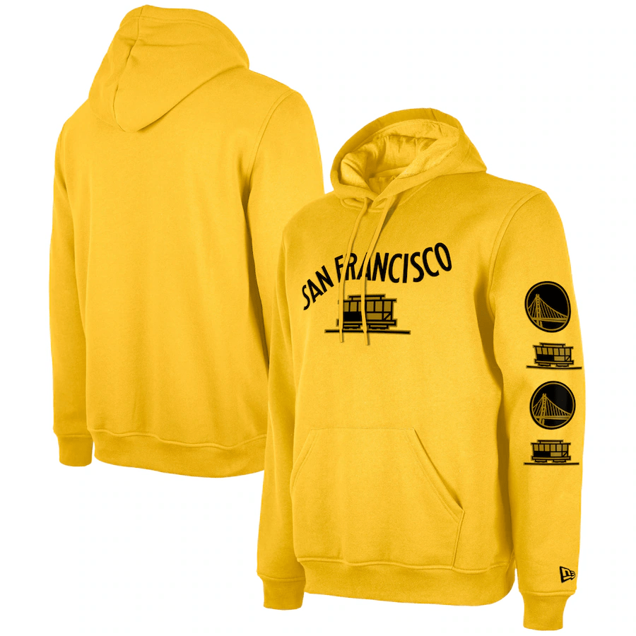 Men's Gold Golden State Warriors 2023/24 City Edition Pullover Hoodie