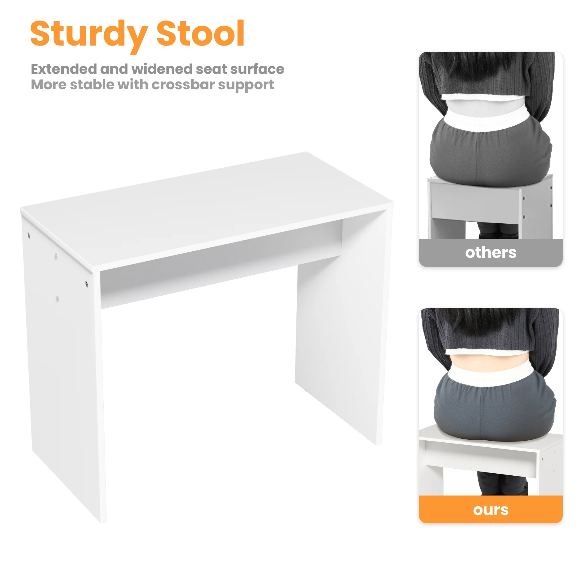 Resenkos Vanity Desk Set with Mirror and Lights for Makeup, 5 Drawers Storage Dresser for Bedroom, White