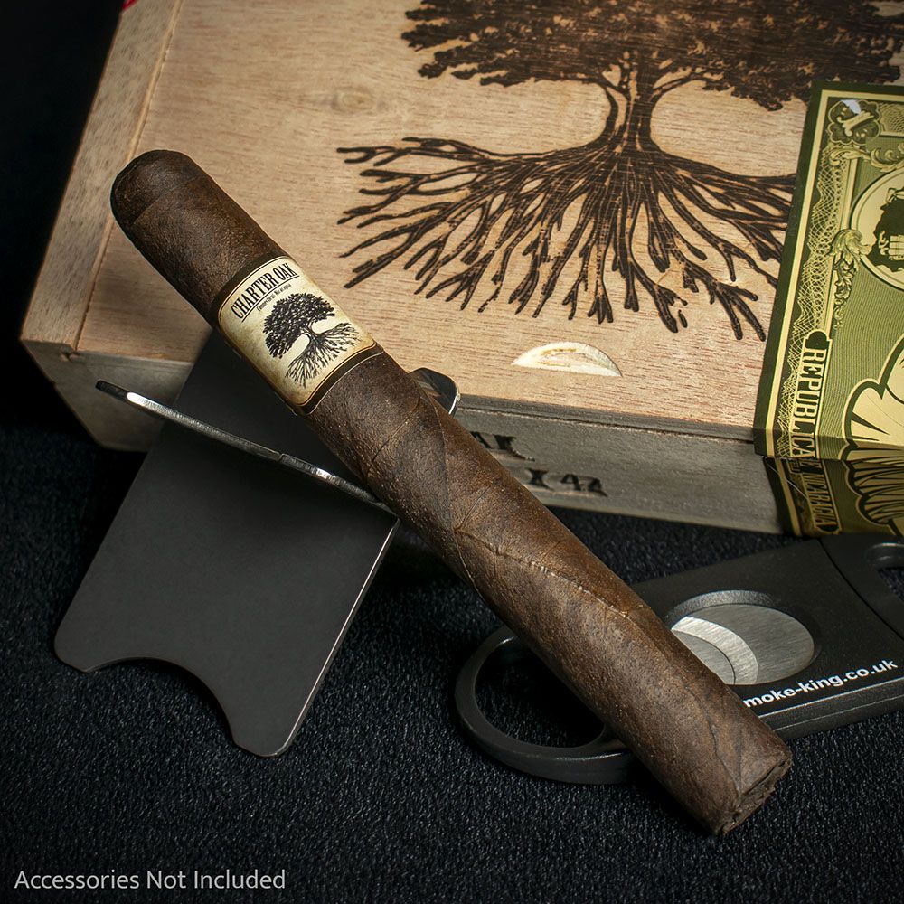 Foundation Cigars Charter Oak Connecticut Broadleaf Petite Corona Cigar - Single