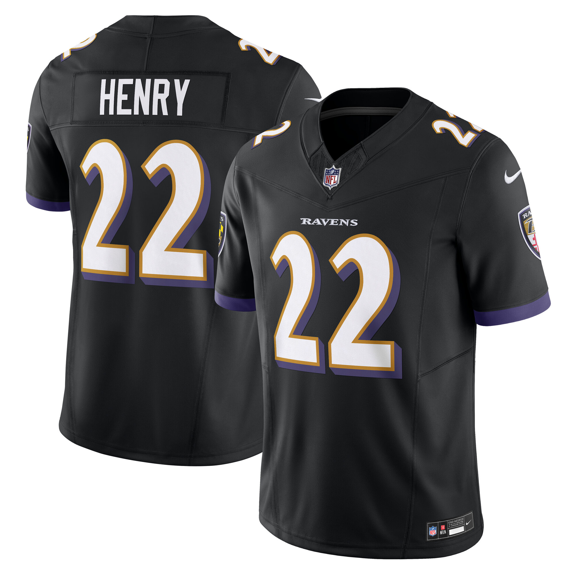 Derrick Henry Black Baltimore Ravens Vapor F.U.S.E. Limited Jersey