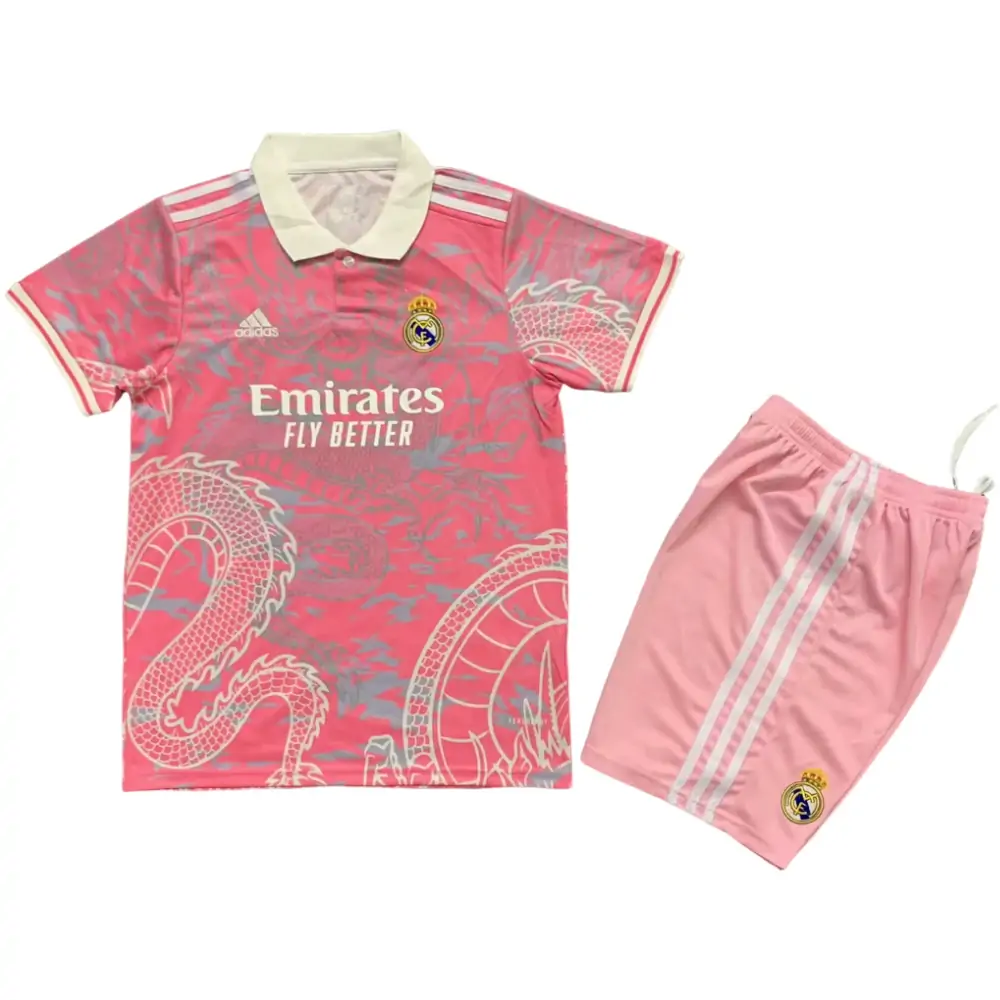 2025-26-Real Madrid Dragon Pink-Jersey-Children's Set