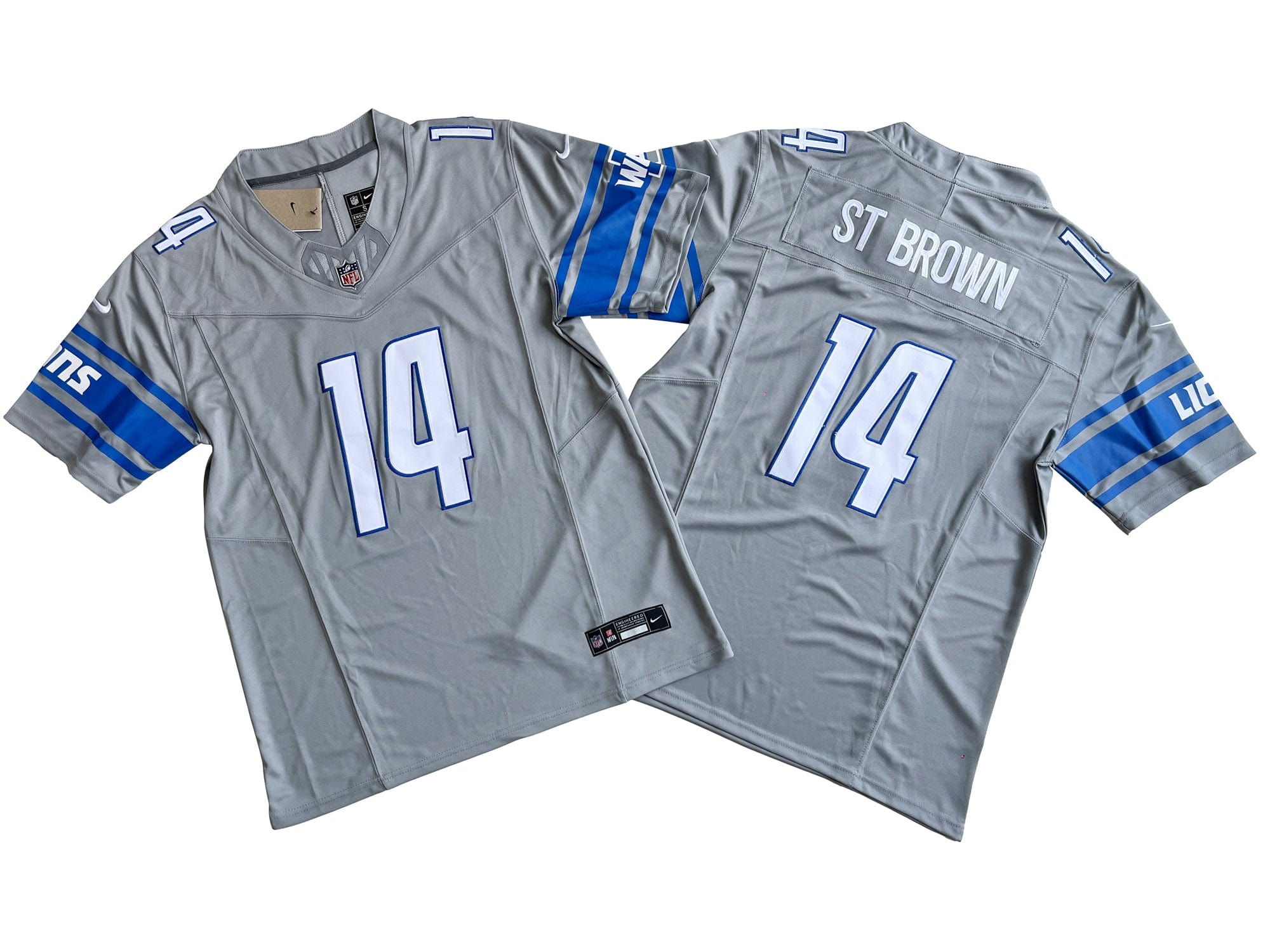 Detroit Lions 14# Amon-Ra St. Brown Nike Vapor F.U.S.E. Limited Jersey