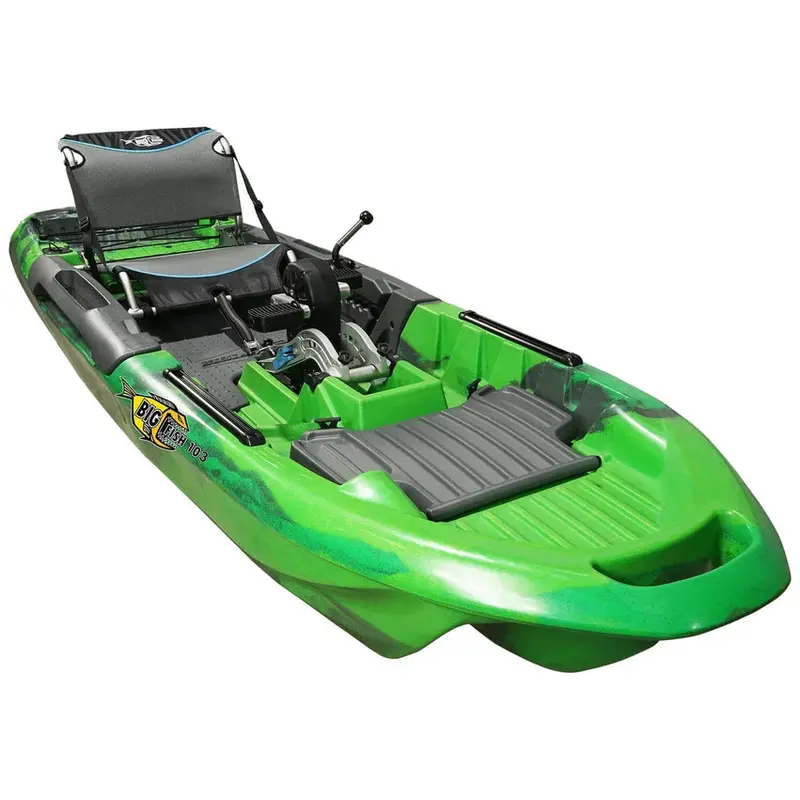 3 Waters Big Fish 103 Pedal-Drive Fishing Kayak – Camo Green with Hands-Free Propulsion System