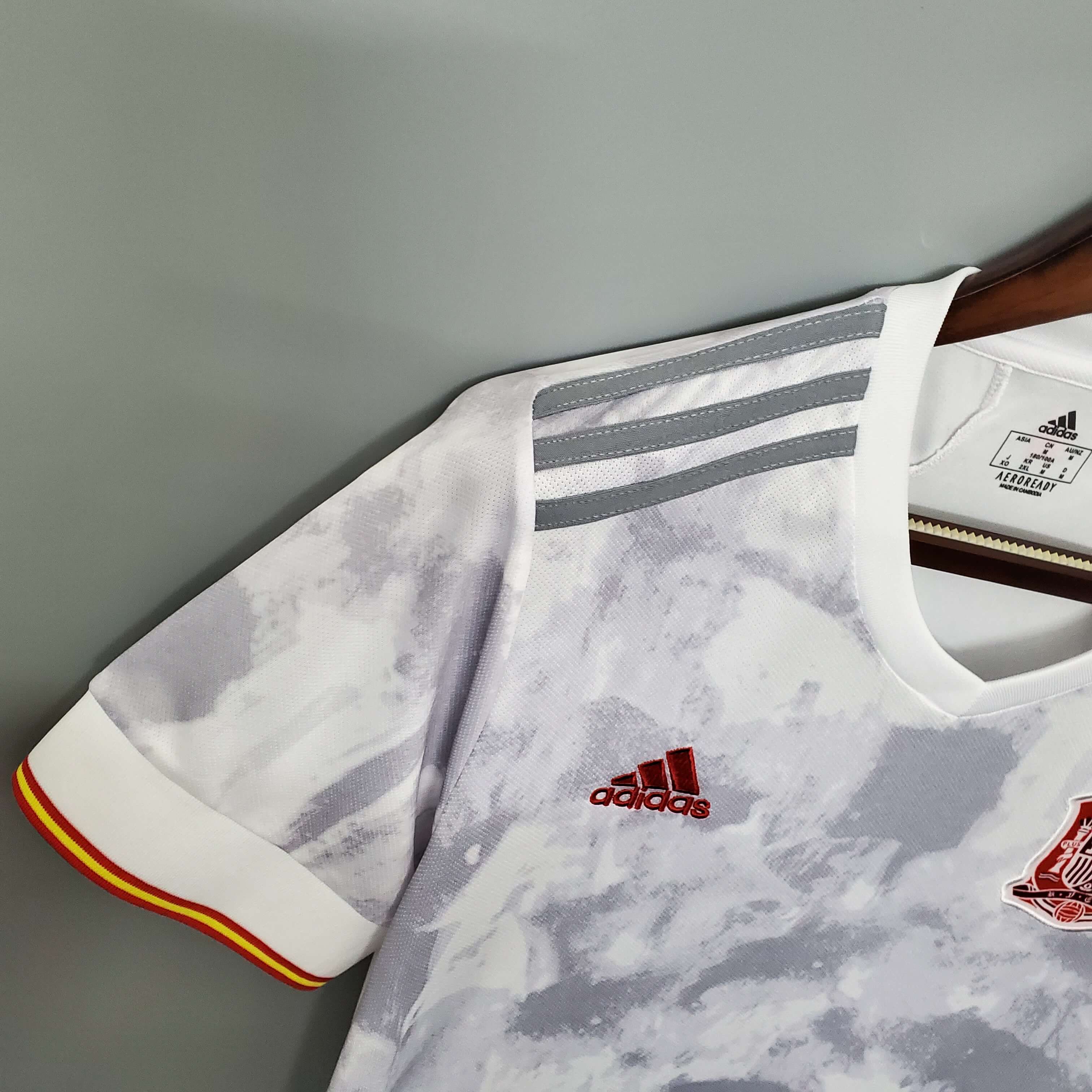 2020 Spain away white jersey.