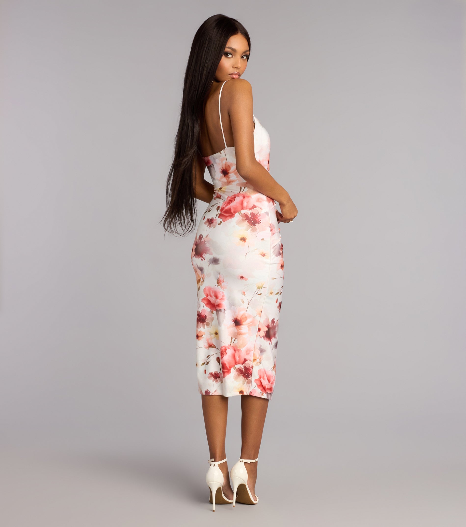 Modern Romance Floral Midi Dress