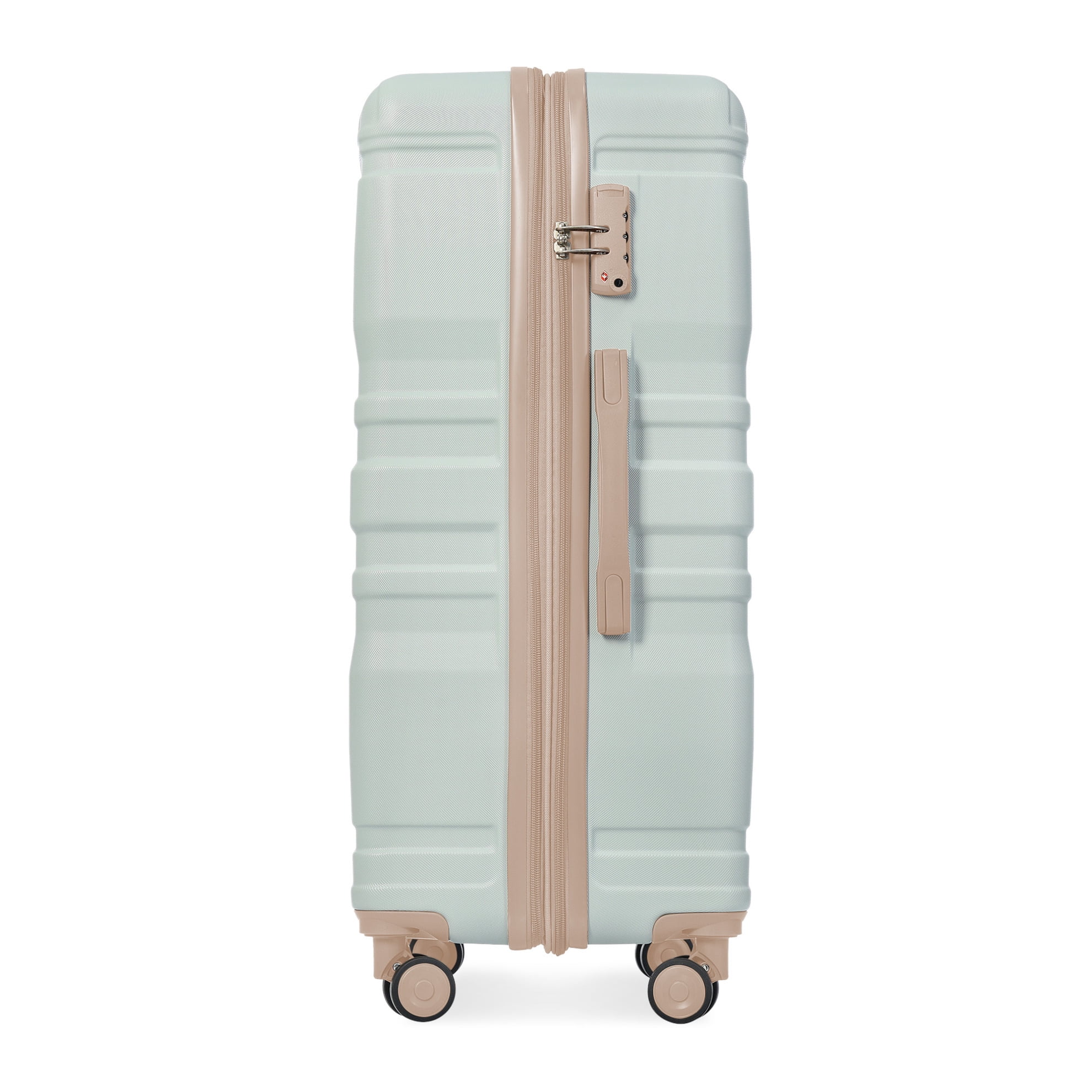 Luggage Sets New Model Expandable ABS Hardshell 3pcs Clearance Luggage Hardside Lightweight Durable Suitcase sets Spinner Wheels Suitcase with TSA Lock 20''24''28''(blue and brown)