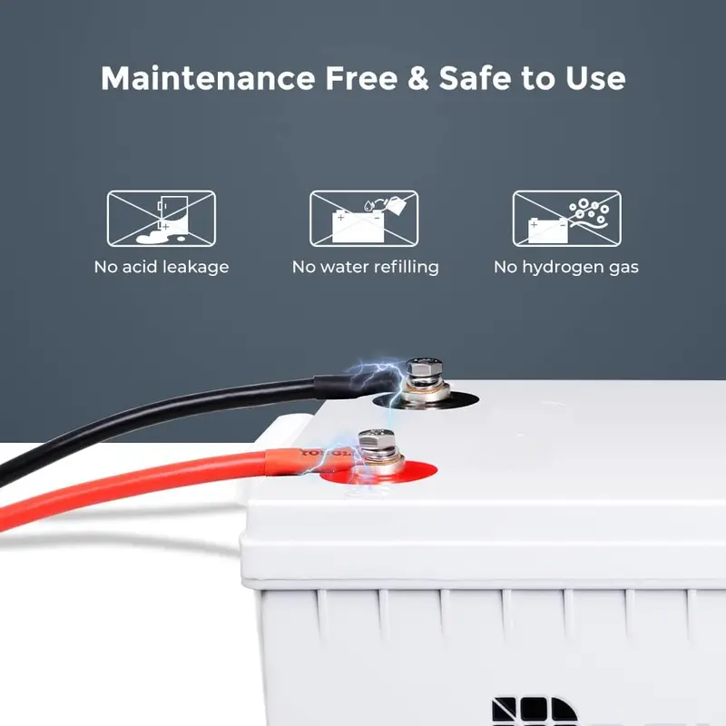 12V 100Ah AGM Deep Cycle Battery — Low Self-Discharge. High Surge Current. Maintenance-Free Power Source