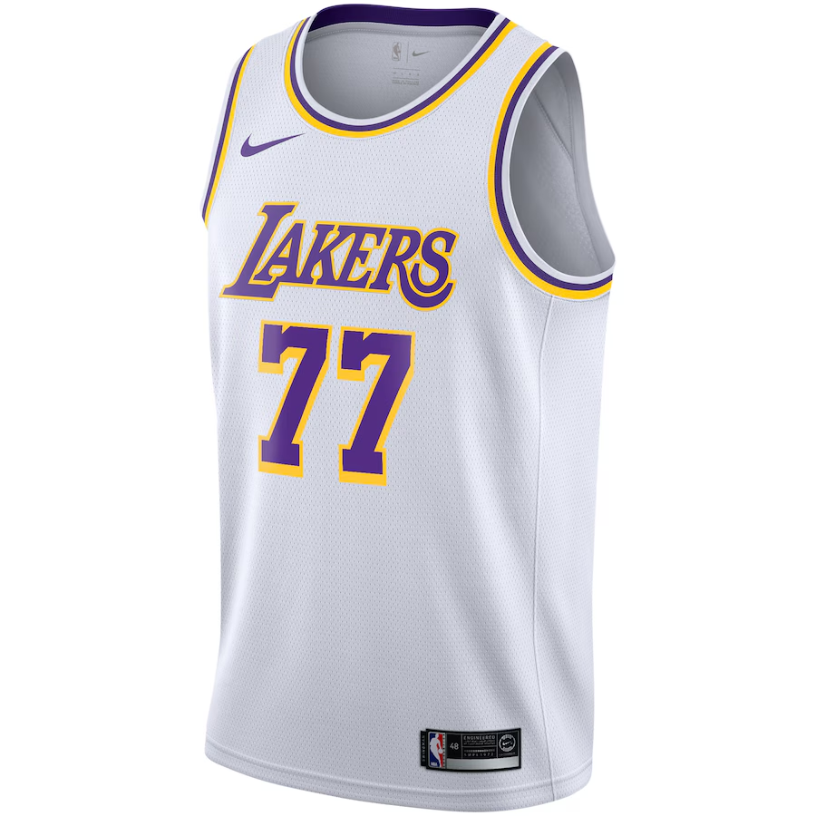 Los Angeles Lakers Association Edition Swingman Jersey - White - Luka Dončić