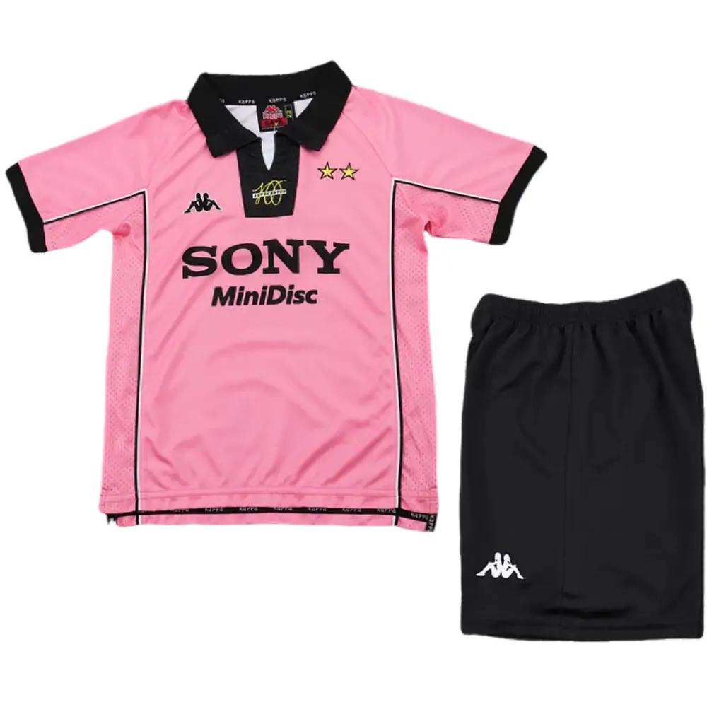 1997-98 Juventus Away Retro Children's Jersey Set - Fans Edition