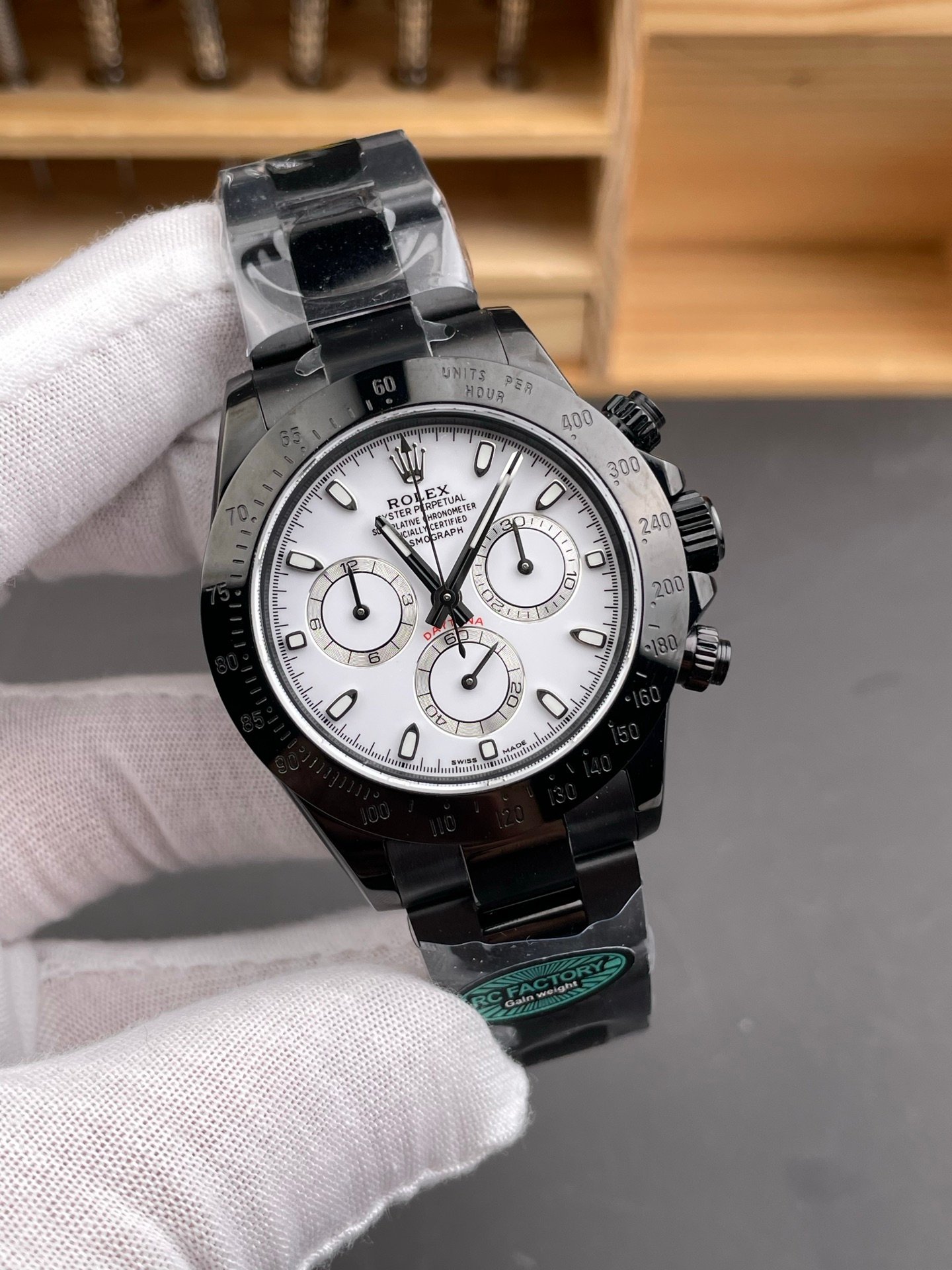 Rolex Daytona Black Steel White