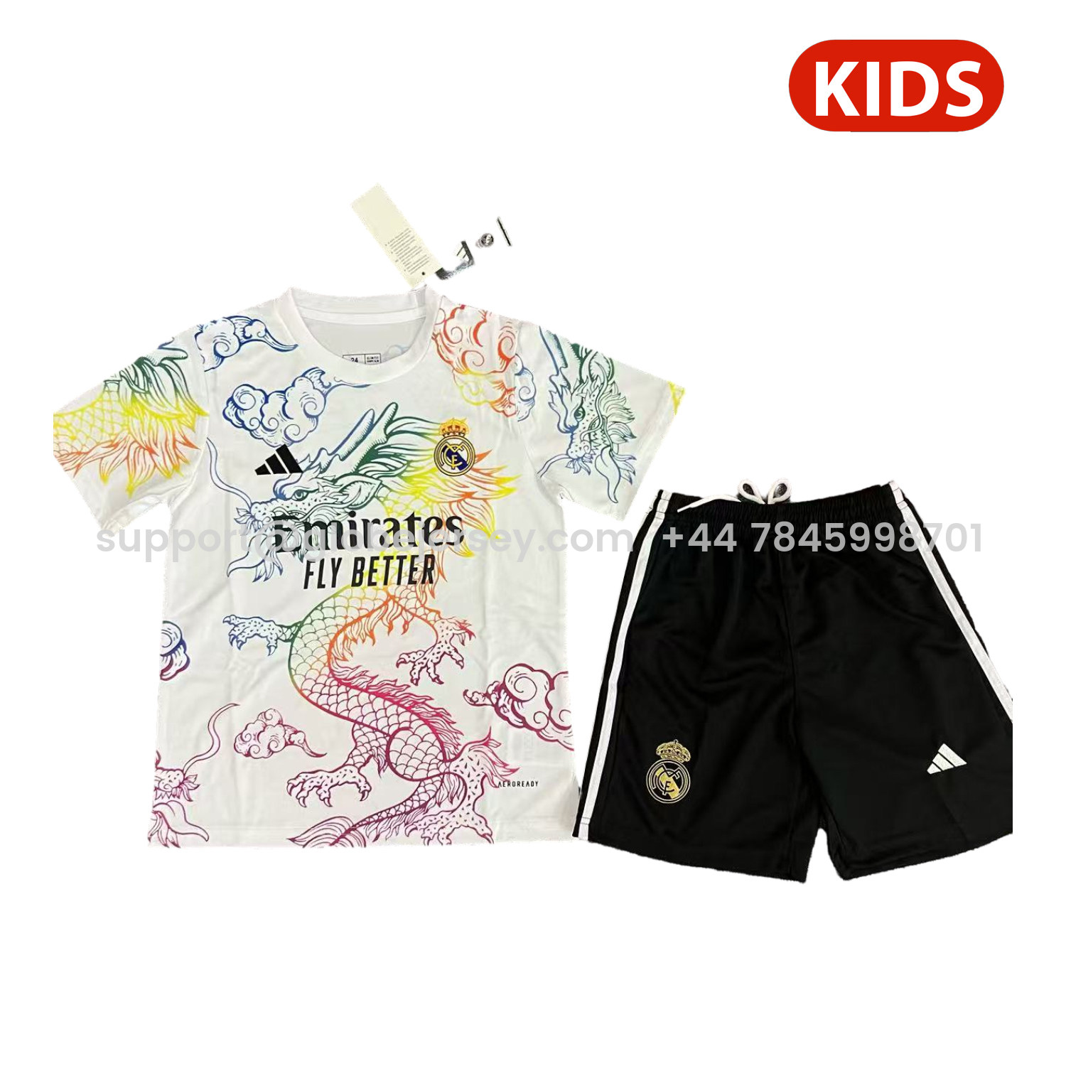 Real Madrid 25-26 Colorful Dragon White Special Kids Kit