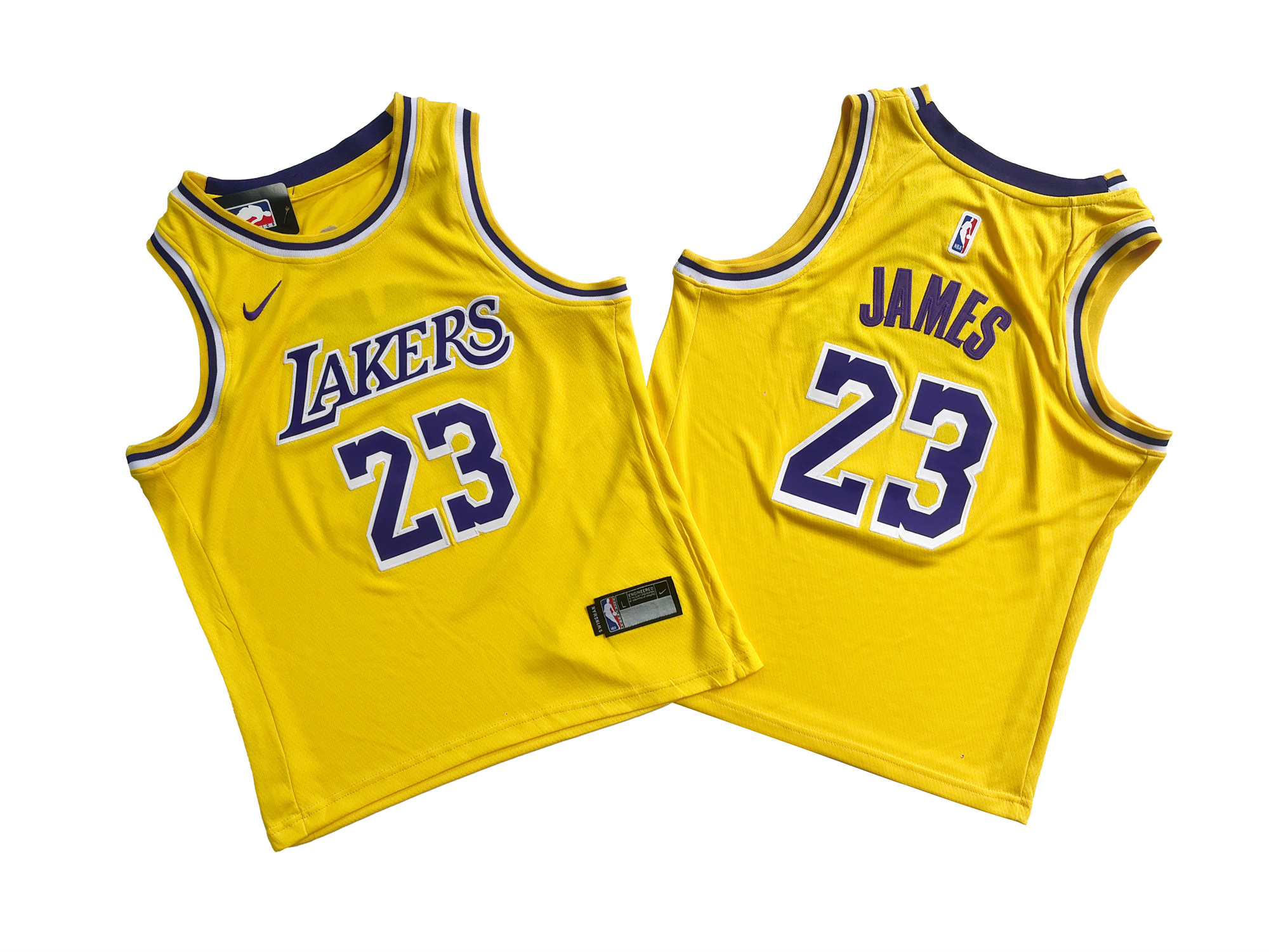Youth Nike Los Angeles Lakers #23 LeBron James Gold Swingman Jersey