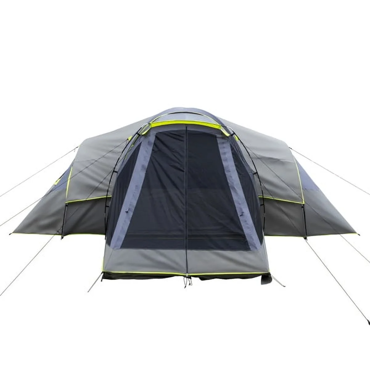 Fithood 522*260*210cm Can Accommodate 10 People Three Rooms Polyester Cloth Fiberglass Poles Camping Tents Family Tents Dark Gray
