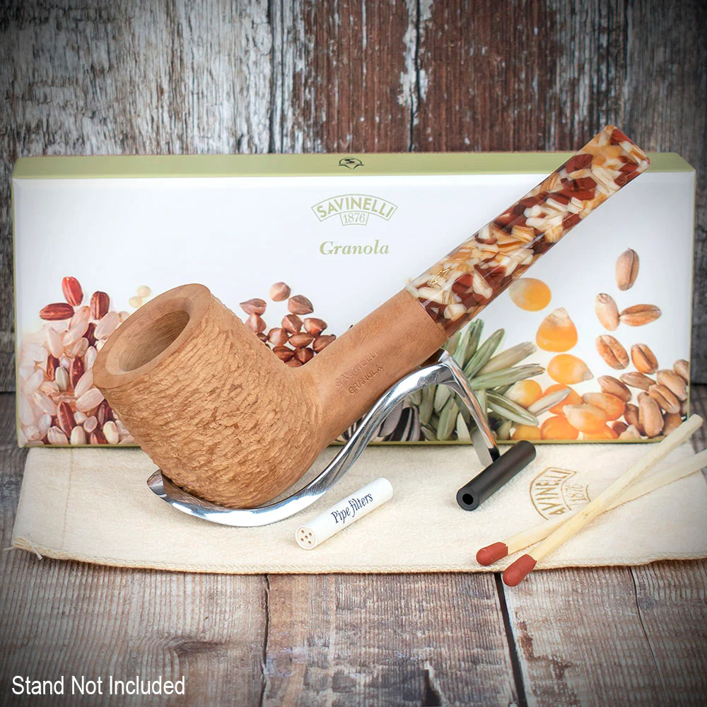 Savinelli Granola Rusticated 141 - 6mm Briar Pipe