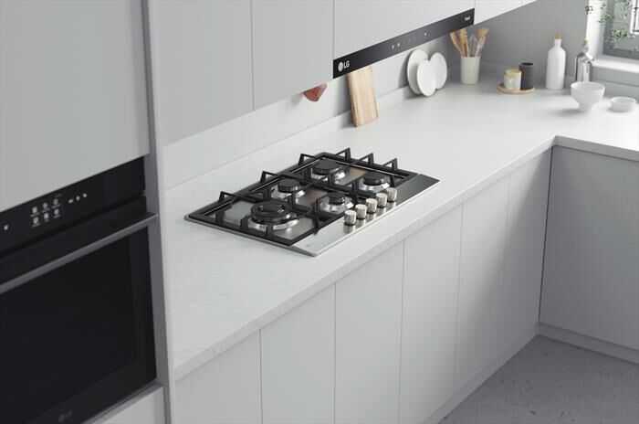LG - Piano cottura a gas CBGZ3016S 75 cm-Inox