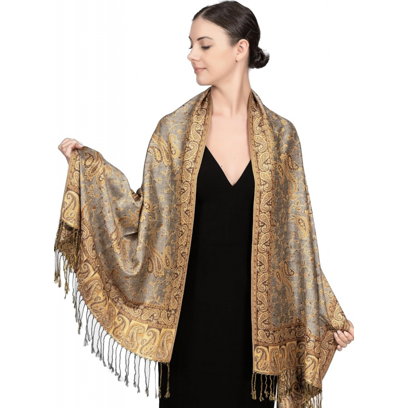 Reversible Paisley Pashmina Rave Scarf