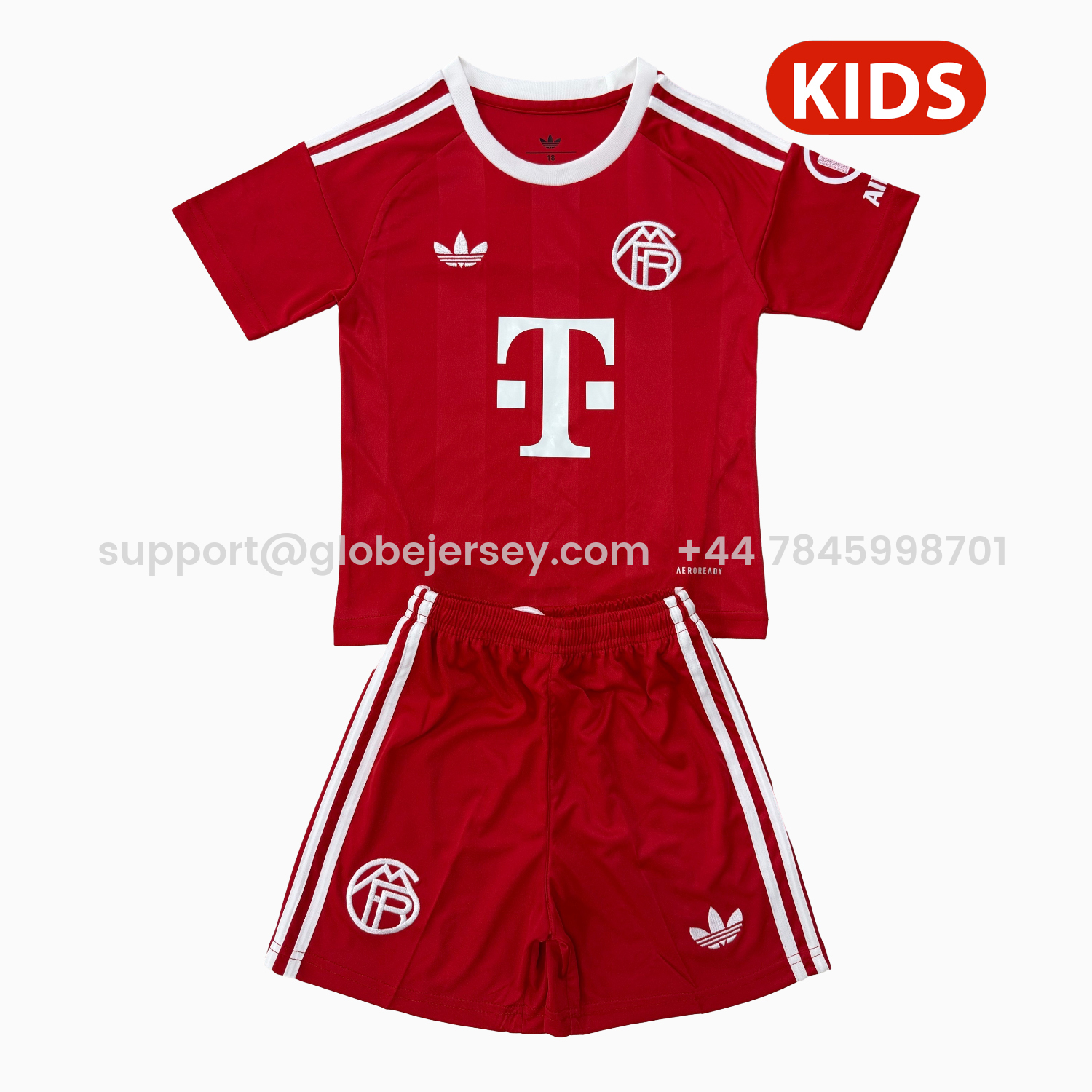 Bayern Munich 25-26 Red Goalkeeper Kids Kit