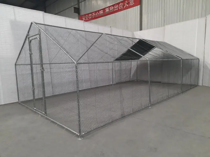 10 ft x 20 ft Outdoor Dog Kennel & Chicken Run – Galvanized Steel Frame. Secure Enclosed Habitat (Model 2010CG)