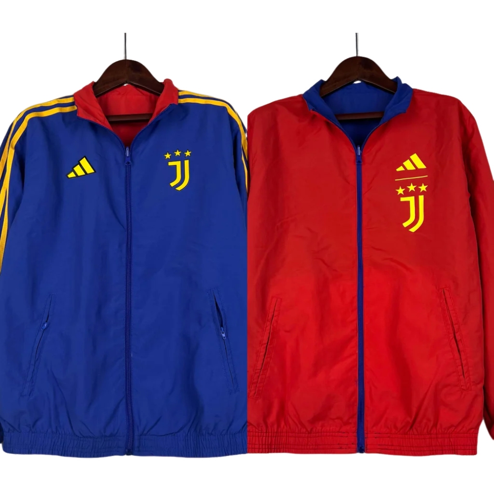 2023-2024 Juventus Reversible Windbreaker(Blue-red)Soccer Jersey 1:1 Thai Quality