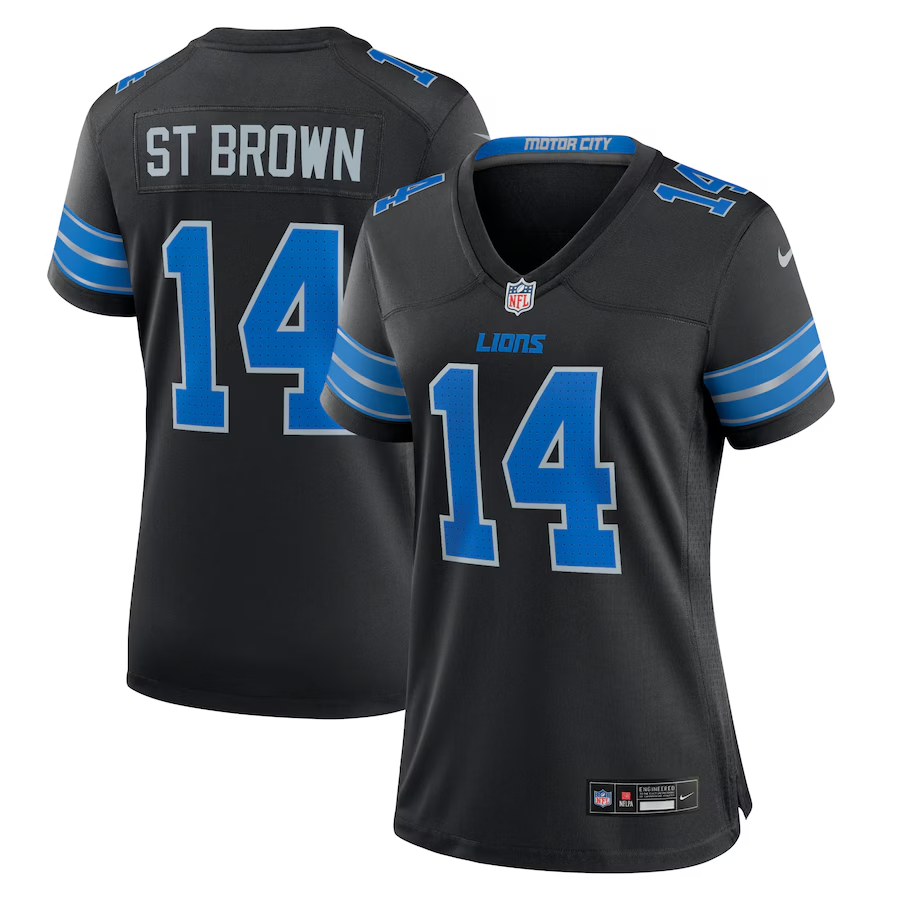 Women's Detroit Lions Amon-Ra St. Brown Black 2nd Alternate Jersey