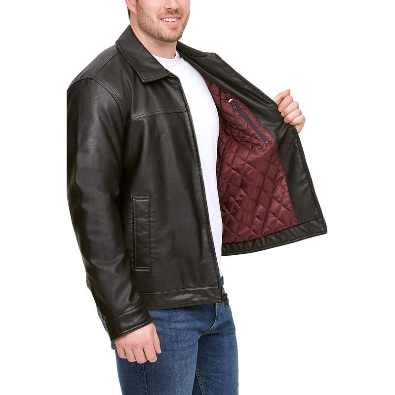Hilfiger Men's Classic Faux Leather Jacket