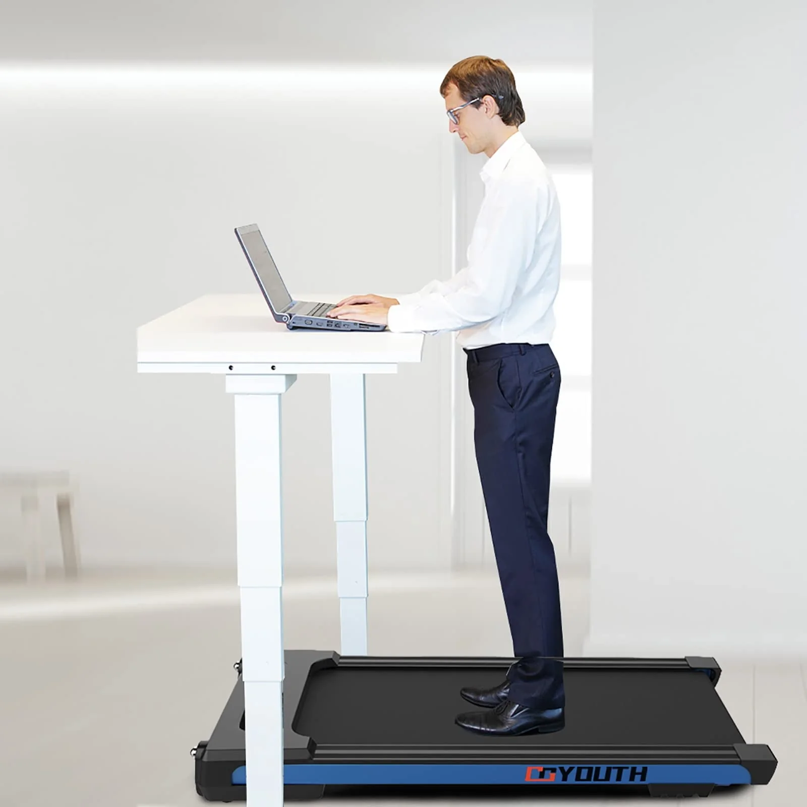 GOYOUTH Under Desk Treadmill Electric Walking Jogging Exercise Machine for Home/Office Use