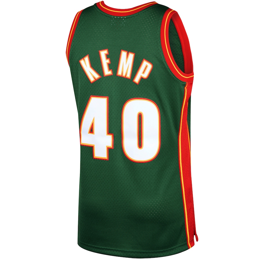 Men's Seattle SuperSonics Shawn Kemp Mitchell & Ness Green 1995/96 Hardwood Classics Swingman Jersey
