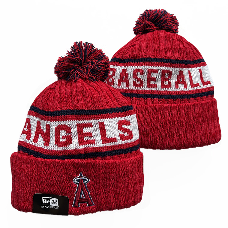 Los Angeles Angels New Era Cuffed Knit Hat with Pom