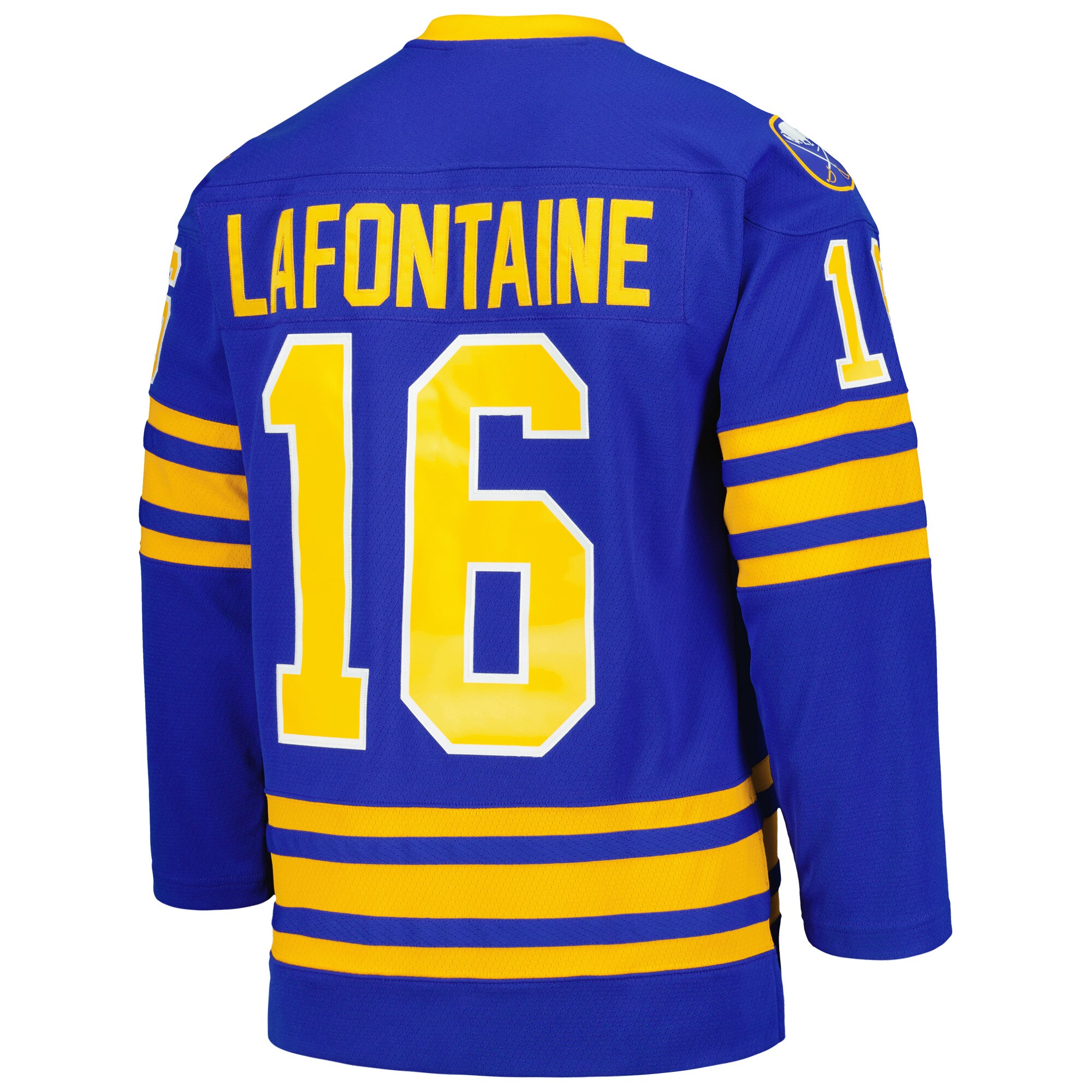 Pat LaFontaine Buffalo Sabres Mitchell & Ness Captain Patch 1992/93 Blue Line  Jersey – Royal