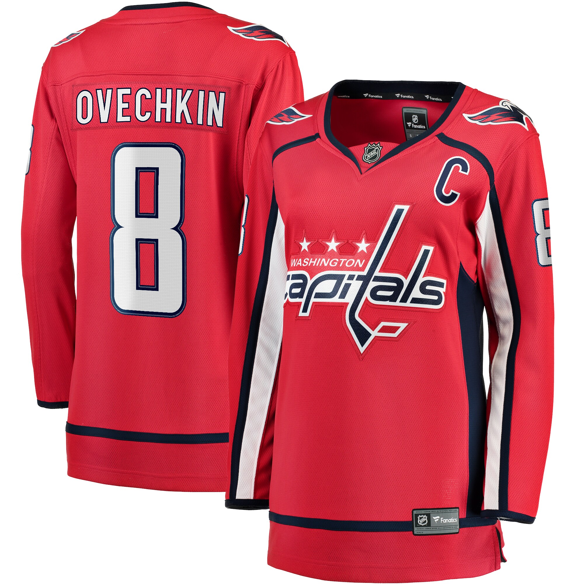 Alexander Ovechkin Washington Capitals Fanatics Women’s Captain Patch Home Breakaway   Jersey – Red