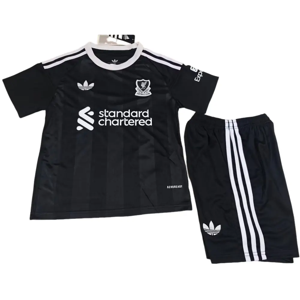25-26 Liverpool FC Black Special Edition Shirt - Kids Kit