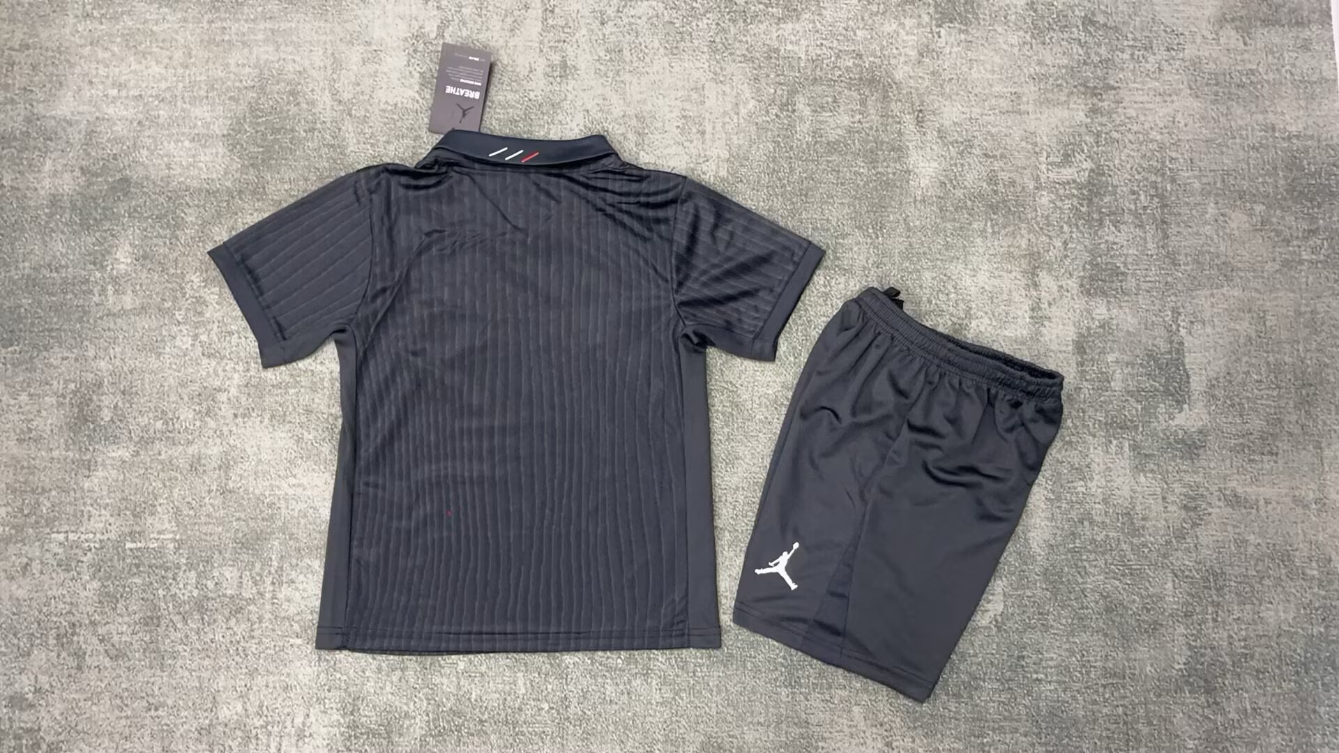 2025-26 Paris Saint-Germain three-away black jersey - children's set