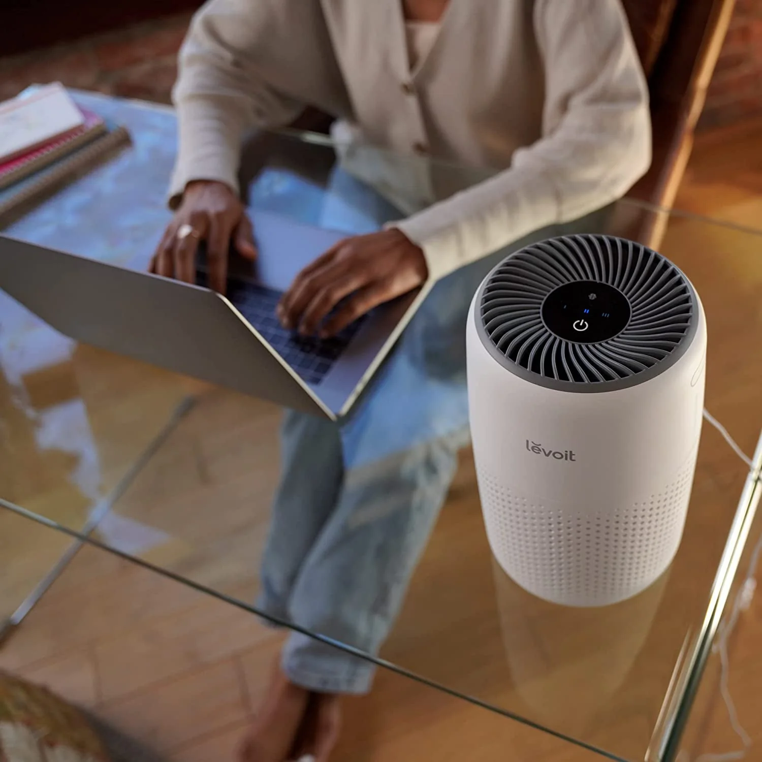 Levoit Desktop HEPA Air Purifier with Aroma for Bedroom & Office (178 Sq. Ft), Core Mini, White