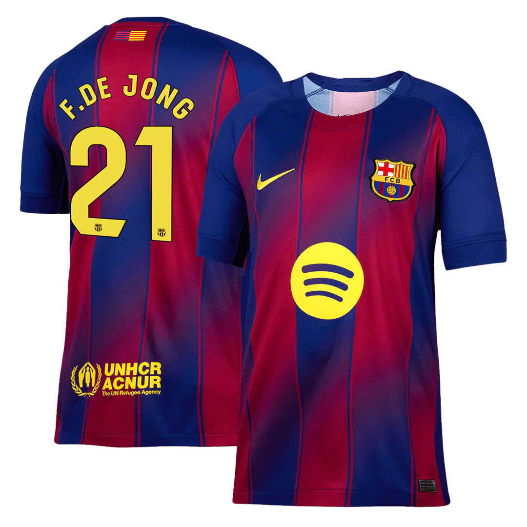 F.DE JONG #21 Barcelona Home Soccer Jersey 2025/26