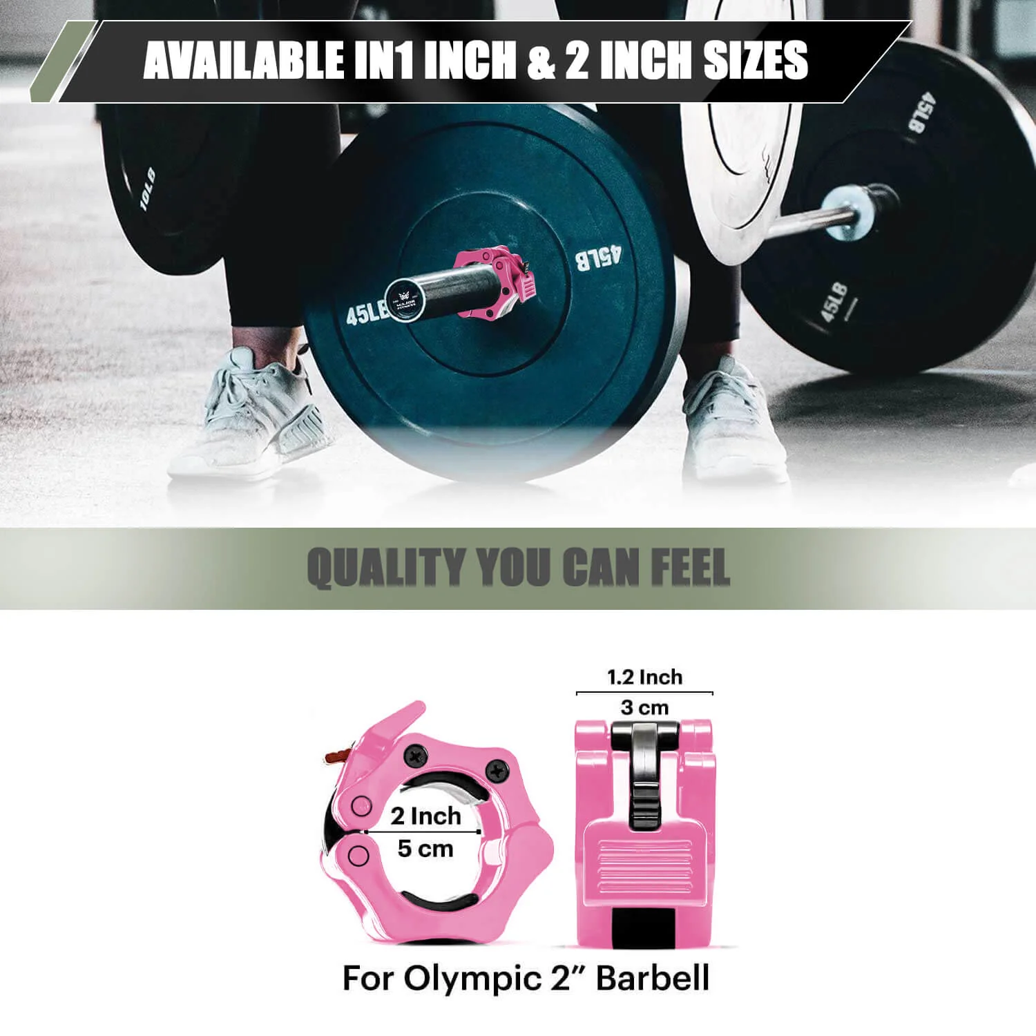 Major Fitness Barbell Collars | Olympic Barbell Clamps Sold In Pairs