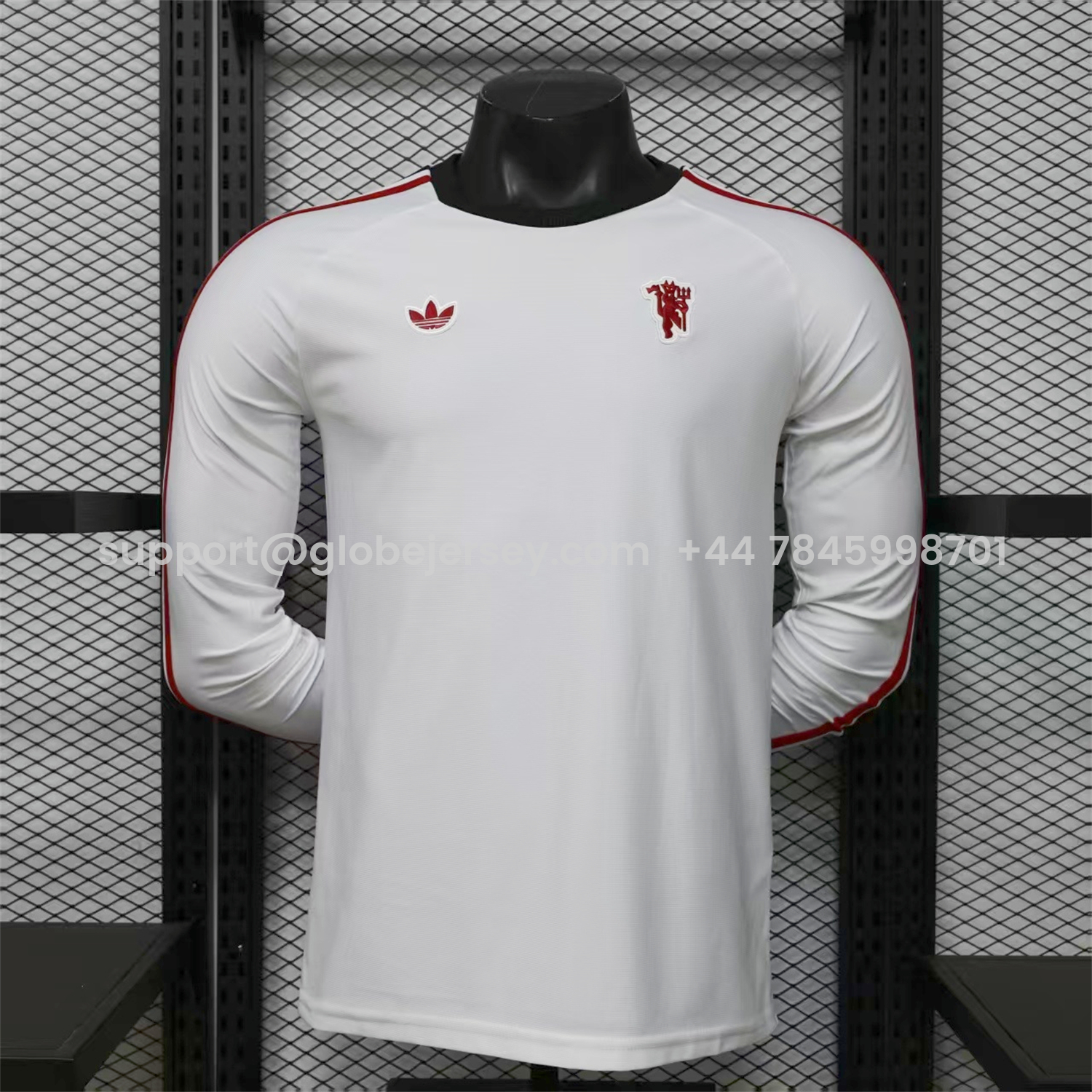 Manchester United 26-27 White Casual Long Sleeves Jersey - Player Version