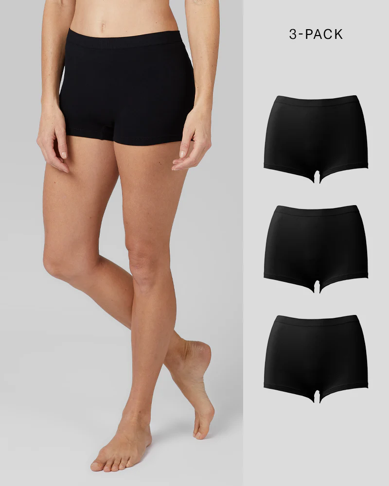 WOMEN'S 3-PACK SEAMLESS STRETCH COMFORT BOY SHORT