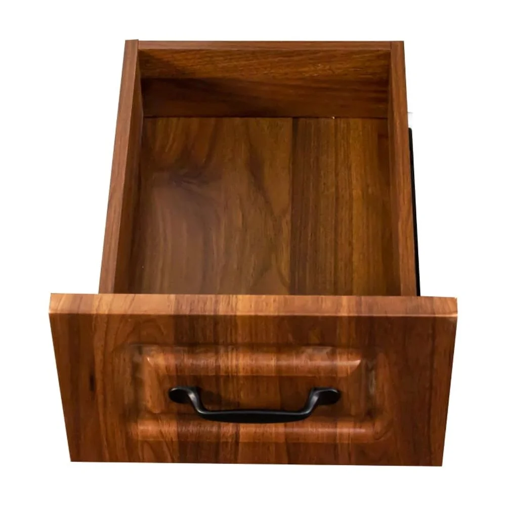 Tcbosik L-Shaped Desk with Storage, Corner Computer Desk with Hutch and Open Shelves, Study Writing Table with Drawer and Cabinets for Home Office, Space Saving, Walnut