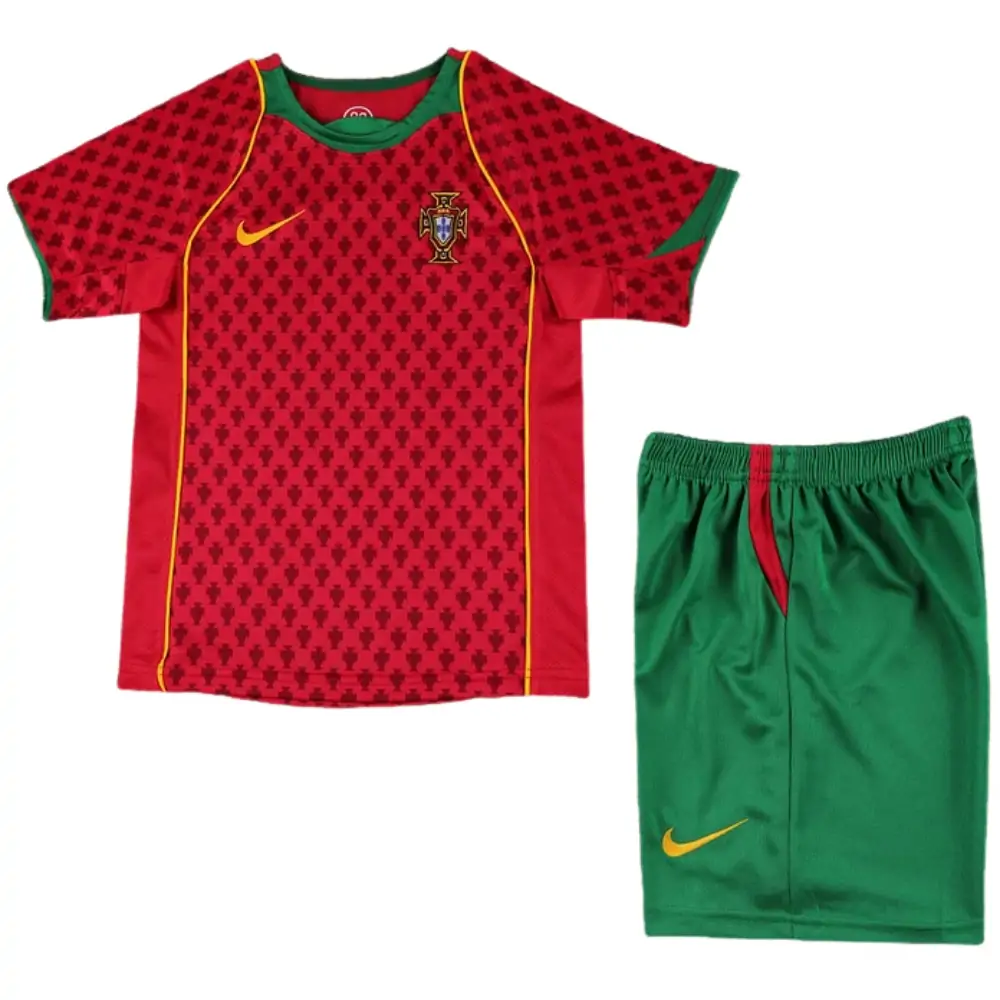 2004 Portugal Home Retro Children's Jersey - Fans Edition