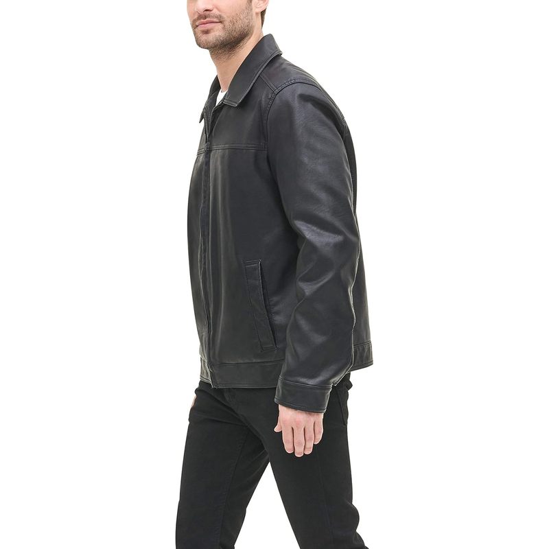 Hilfiger Men's Classic Faux Leather Jacket