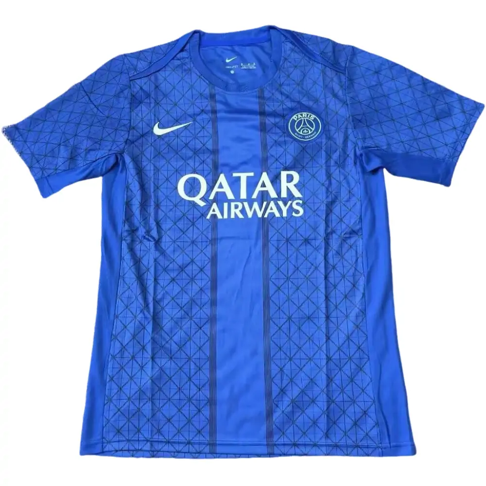 2025-26 Paris pre-match training blue jersey - fan version