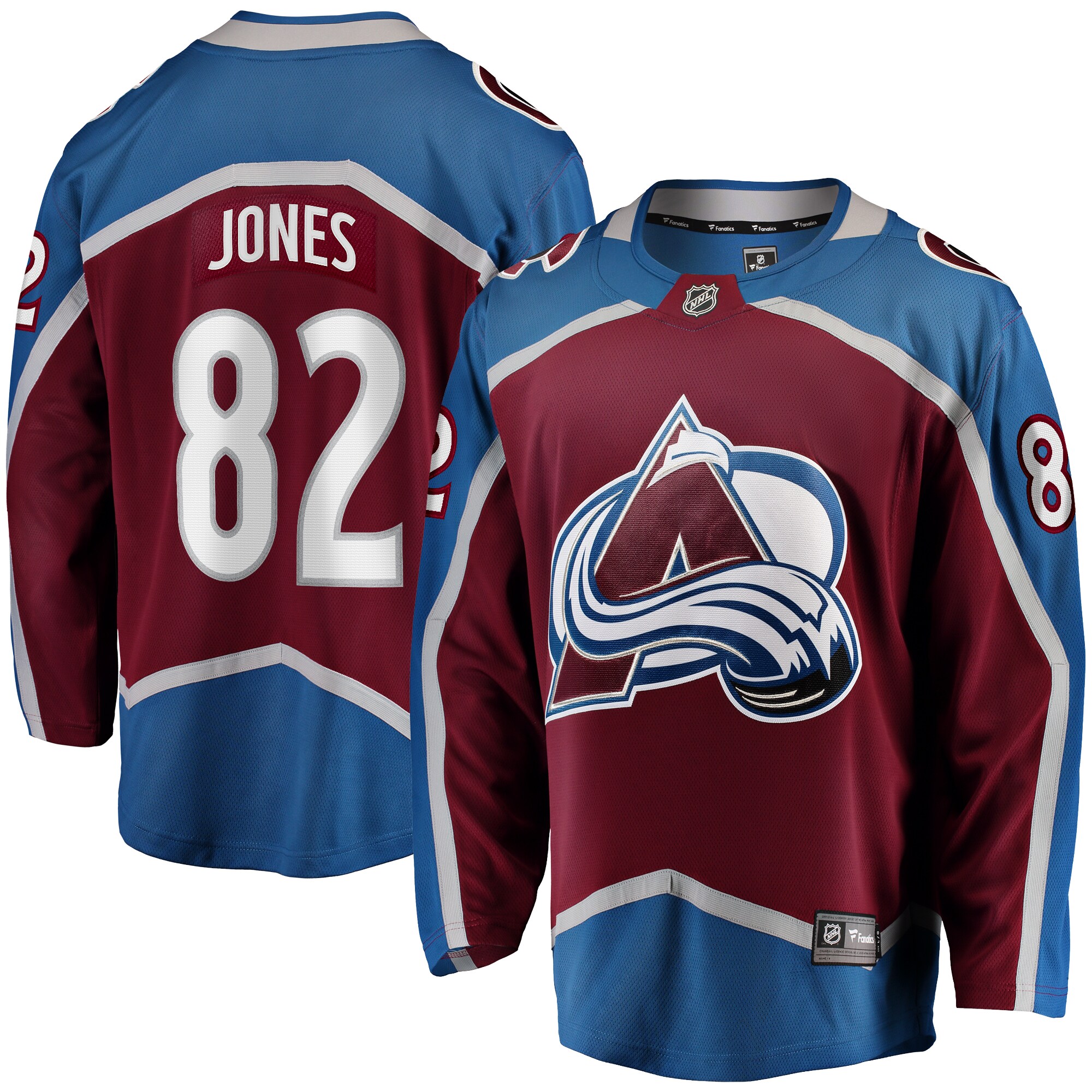 Caleb Jones Colorado Avalanche Fanatics Home Premier Breakaway   Jersey – Maroon