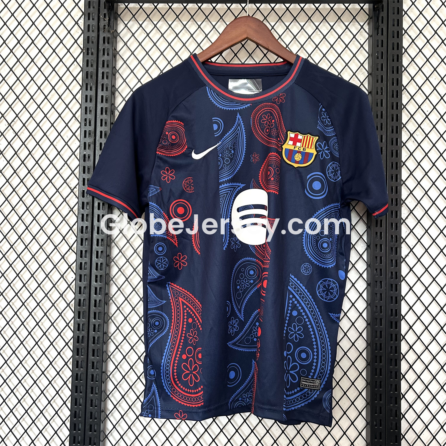 Barcelona 25-26 Paisley Patterns Blue Special Edition Jersey - Fans Version