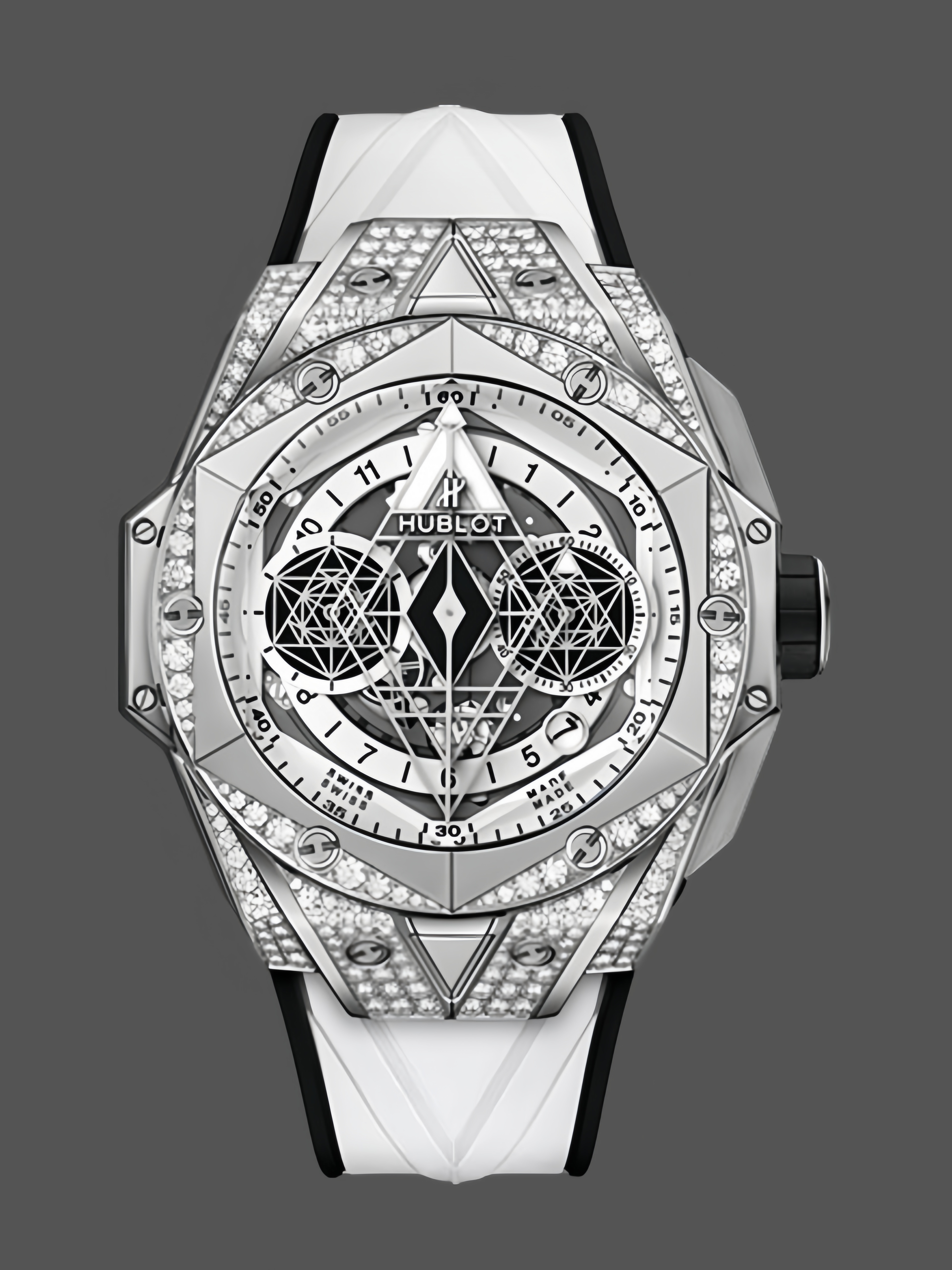 【Super Clone】418.NX.2001.RX.1604.MXM20 Hublot Big Bang Partnerships Sang Bleu II Titanium Diamond